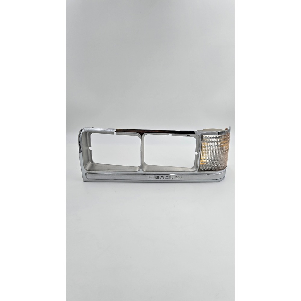 OEM 87-91 Ford Grand Marquis Chrome Left Driver Headlight Bezel w/ Corner Light